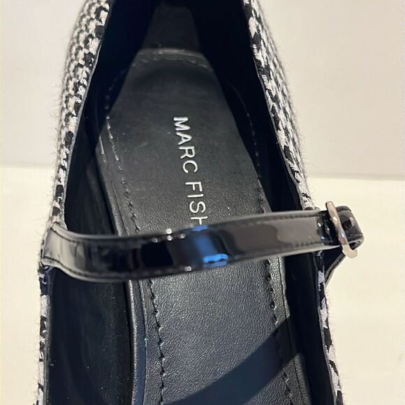 Marc Fisher Black/White Houndstooth Heel Pumps Shoes Size 9 - Picture 9 of 14